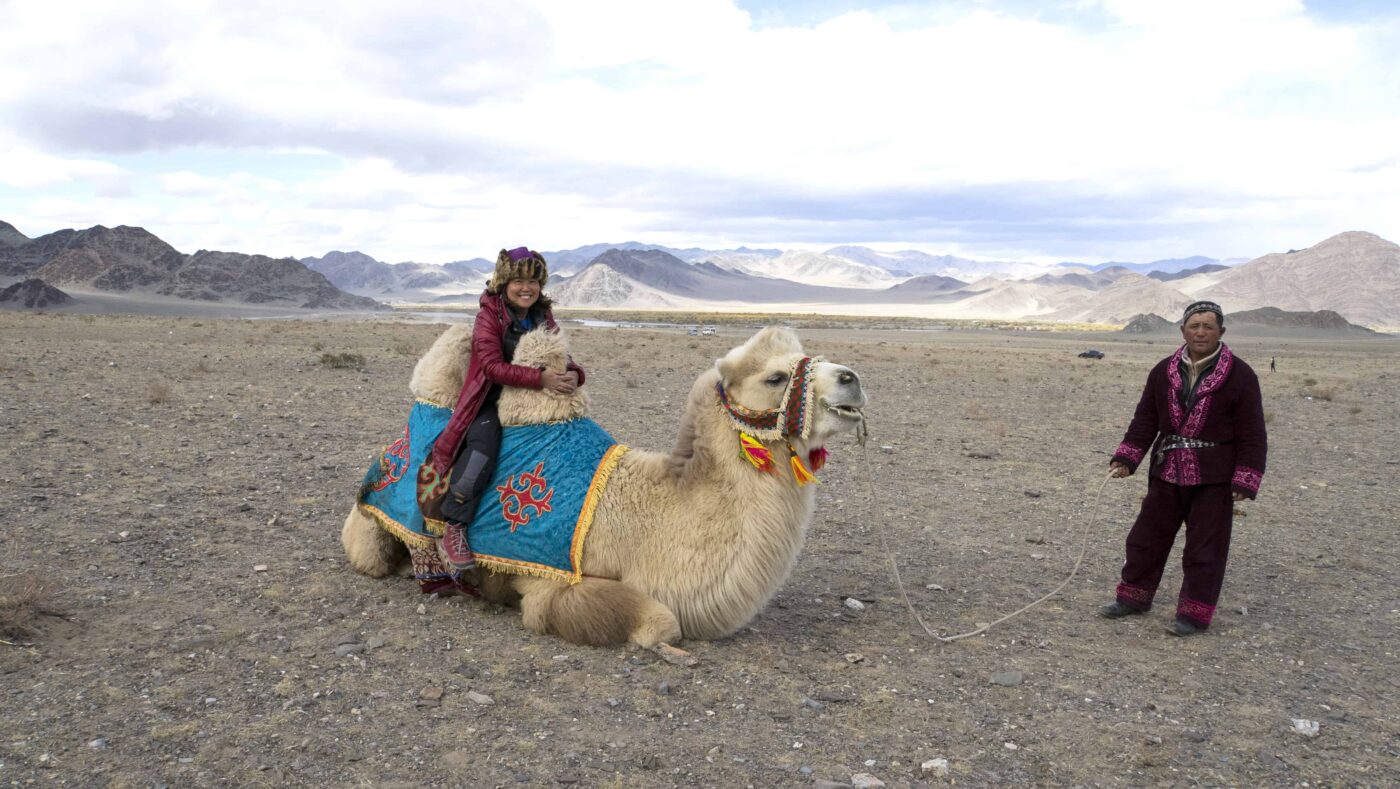 Dr Zenaidy Castri in CAMEL RIDE Mongolia 1