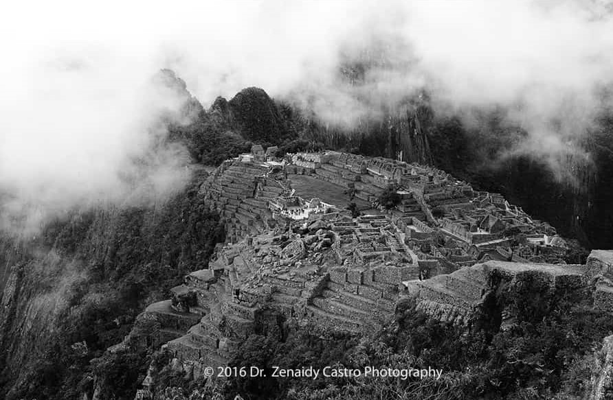 Machu Picchu Citadel Black and White Photography DR ZENAIDY CASTRO 2 Copy