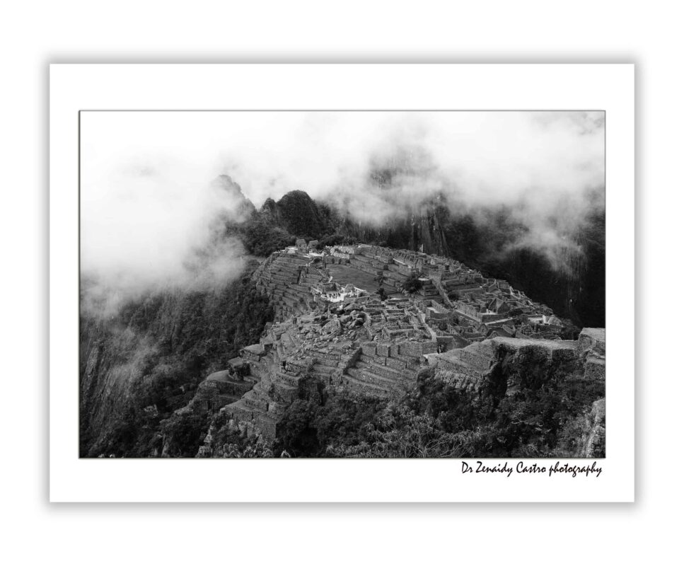 Machu Picchu Citadel Black and White Photography DR ZENAIDY CASTRO 3